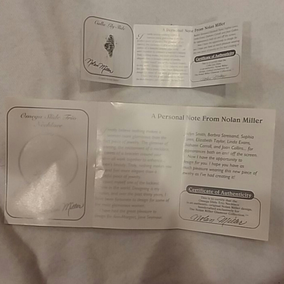 Vtg 90s 5-pc Nolan Miller Necklace & 4 pendants goldtone Omega Slide Trio - Picture 11 of 12